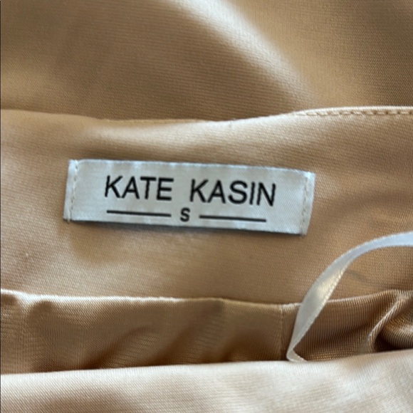 Cream Asymmetrical Wrap Skirt Knee-Length - Picture 3 of 4